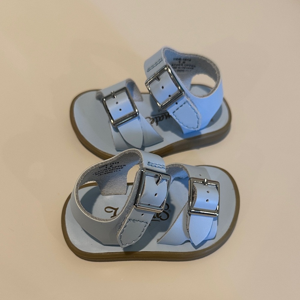 FootMates Light Blue Baby Sandals with Buckles - Picture 3 of 5